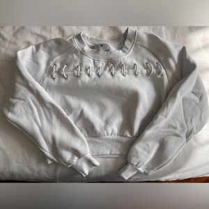 White BuffBunny Cropped Sweater